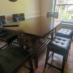 Counter height kitchen table with chairs 