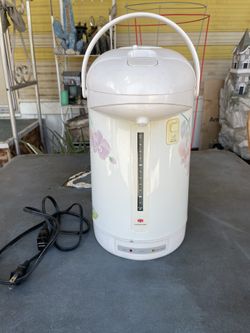 3.5 Liter Electric Hot Water Pot/Warmer w/Manual Pump (Floral Design).