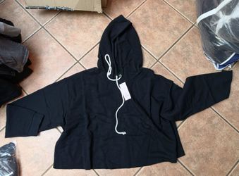 Wild Fable Cropped Hoodie Womens 3X Black New With Tags