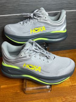 Hoka Running Sneakers Gray Yellow size 12.5