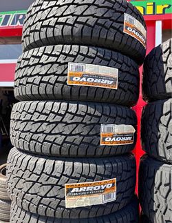 📲‼️Lt285/70/17 vendo set de llantas nuevas arroyo all-terrain