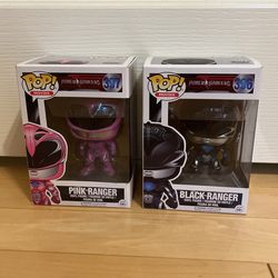 New 2 Funko Pop! Power Rangers PINK and BLACK