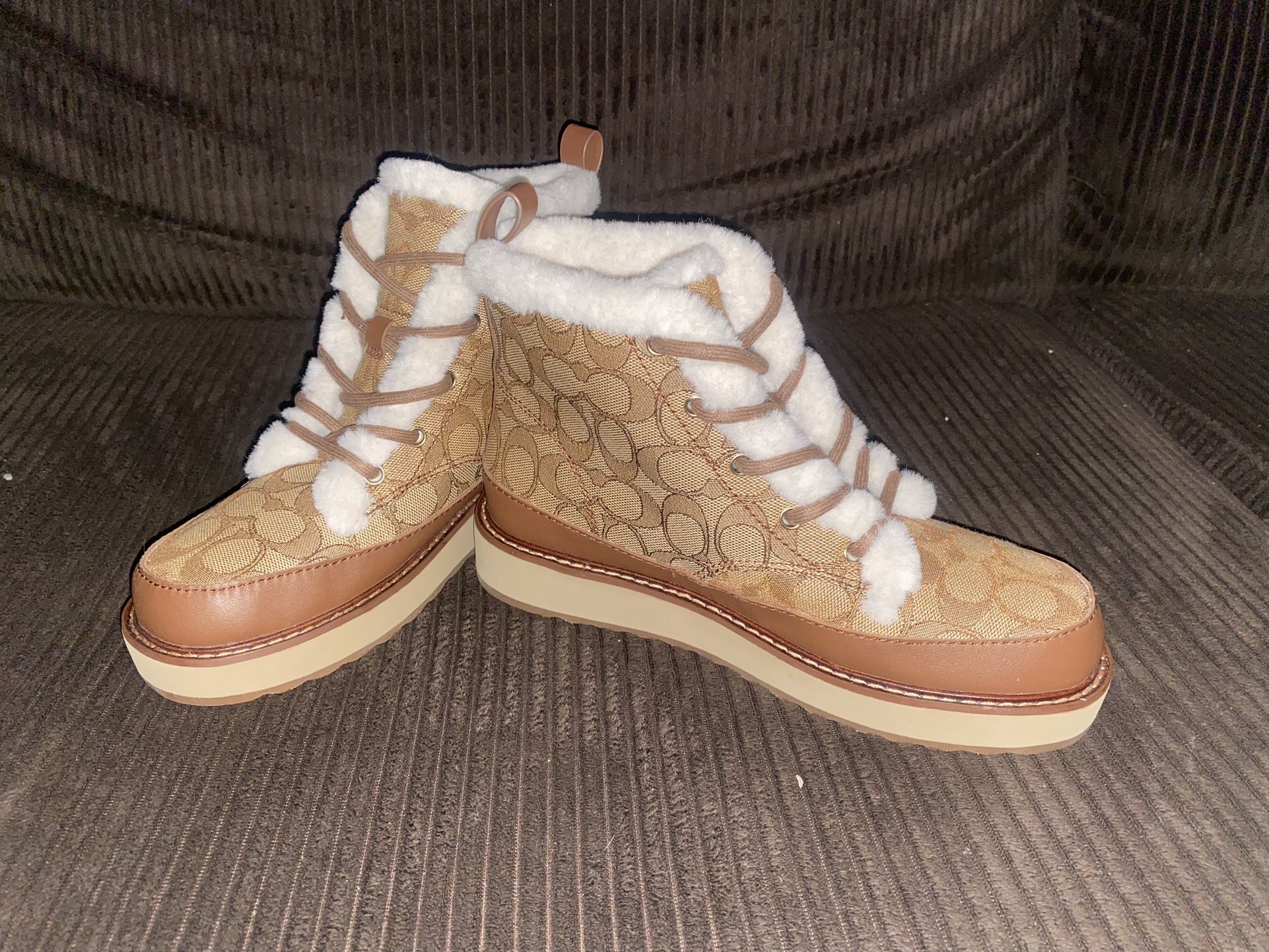 Coach Imani Signature Jacquard boots - NEW! Size 8