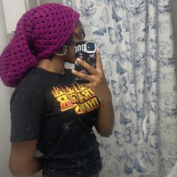 Crochet Granny Stitch Slouchy Beanie 