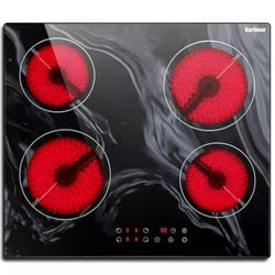 Karinear Electric Cooktop 24 Inch, 4 Burners Built-in Electric StoveTop with ...