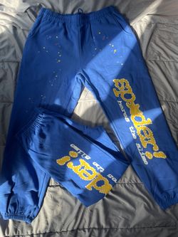 Blue Sp5der Sweatpants (XL / L)
