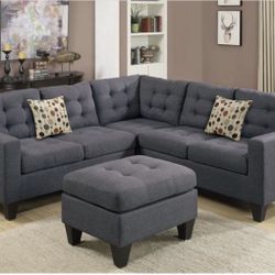 Sectional Sofa + Ottoman