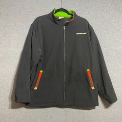 Burger King WF Manager Jacket Mens M Black Fleece Lined Full Zip Uniform