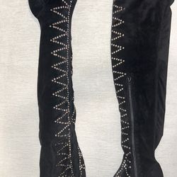 Jeweled Over The Knee Boots