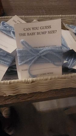 Baby shower games guess the belly size party favors