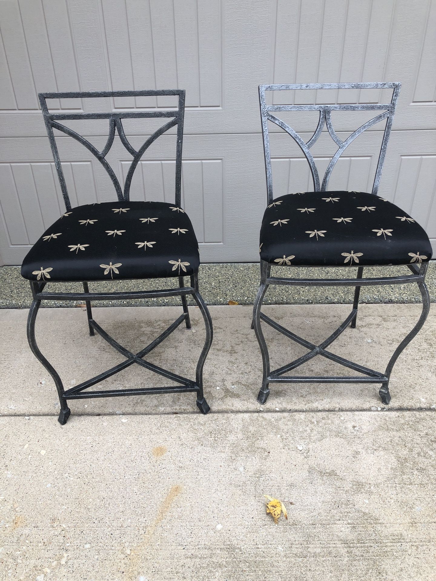 Set Of Two Metal Stools 