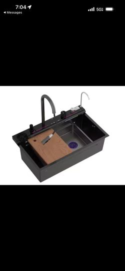 29.5" Drop-in Single Bowl Black 304 Stainless Steel Kitchen Sink w/Accessories