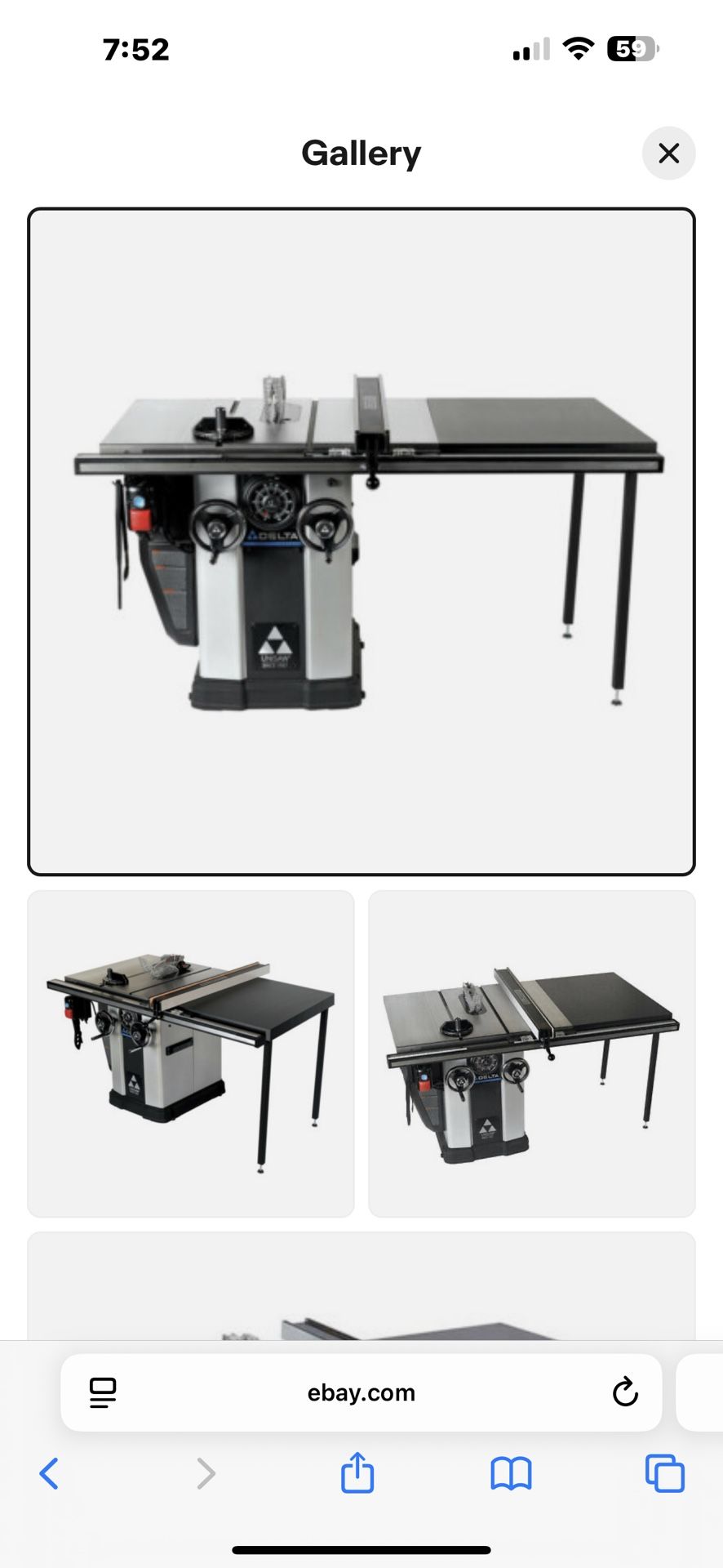 Delta Table Saw 36L536 10 36”