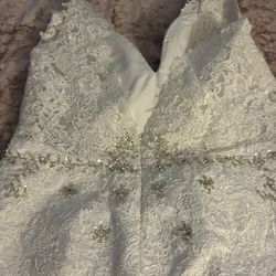 Wedding dress and bride shoes