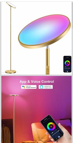 Pair of Golden floor light: Torkase Smart LED RGB Floor Lamps (Alexa/Google Home)