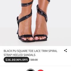 Black laced heels
