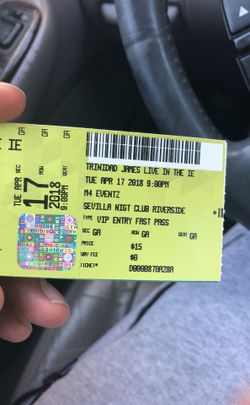 Trinidad James 10$ tickets Sevilla’s riverside