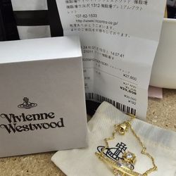 Vivienne Westwood Ismene White CZ Gold Bracelet