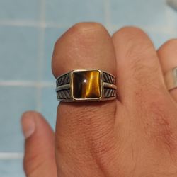 Sterling Silver Tiger Eye Ring 