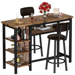 3 piece bar table set
