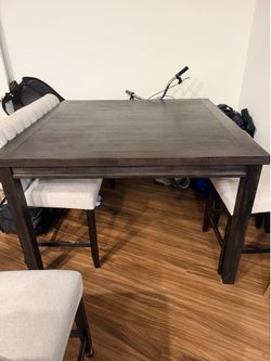 Wood dining table