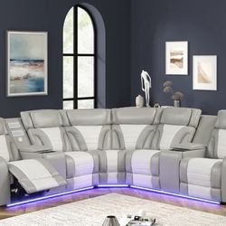 Ibiza Power Gray Reclining Sectional 😍❤️🔥🚛🚛👀