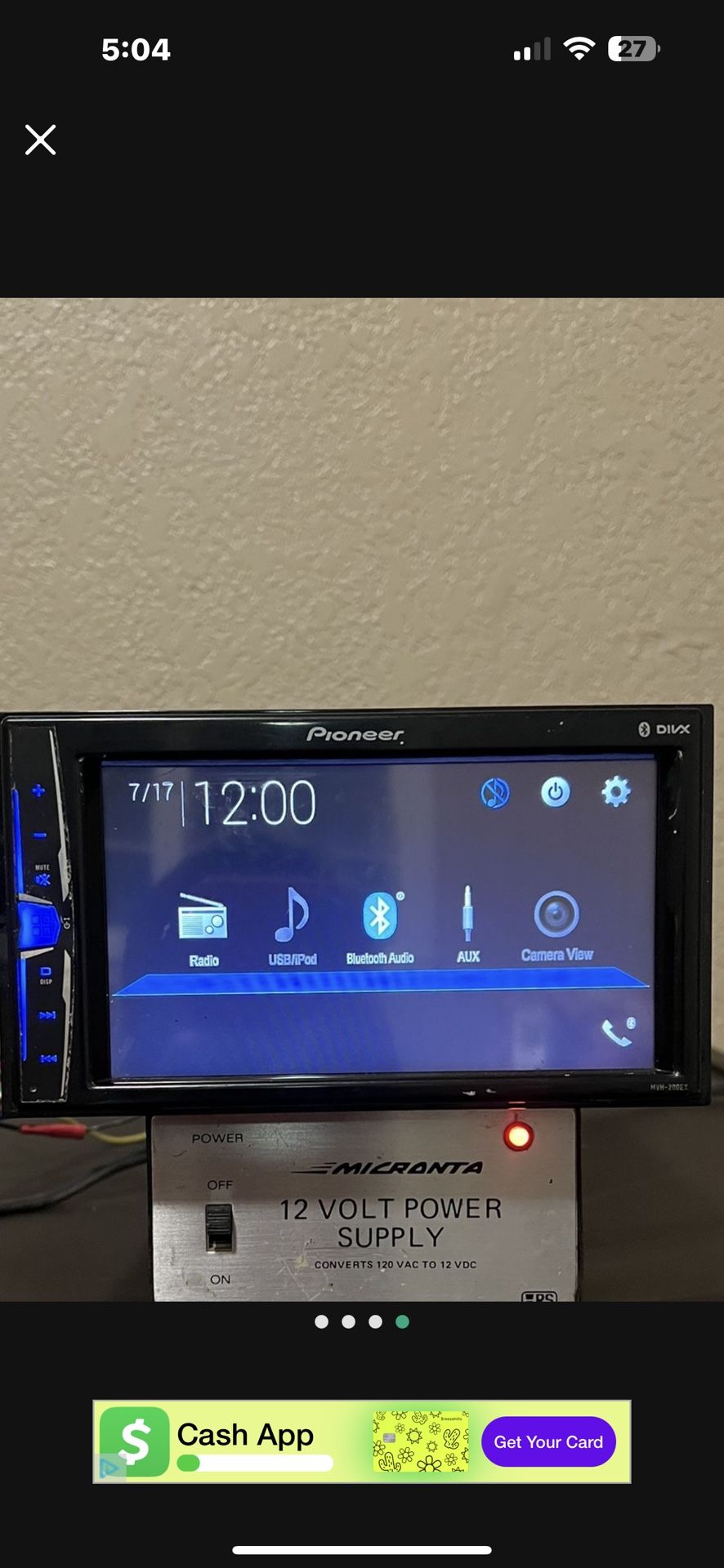 Pioneer Touch Screen Stereo 