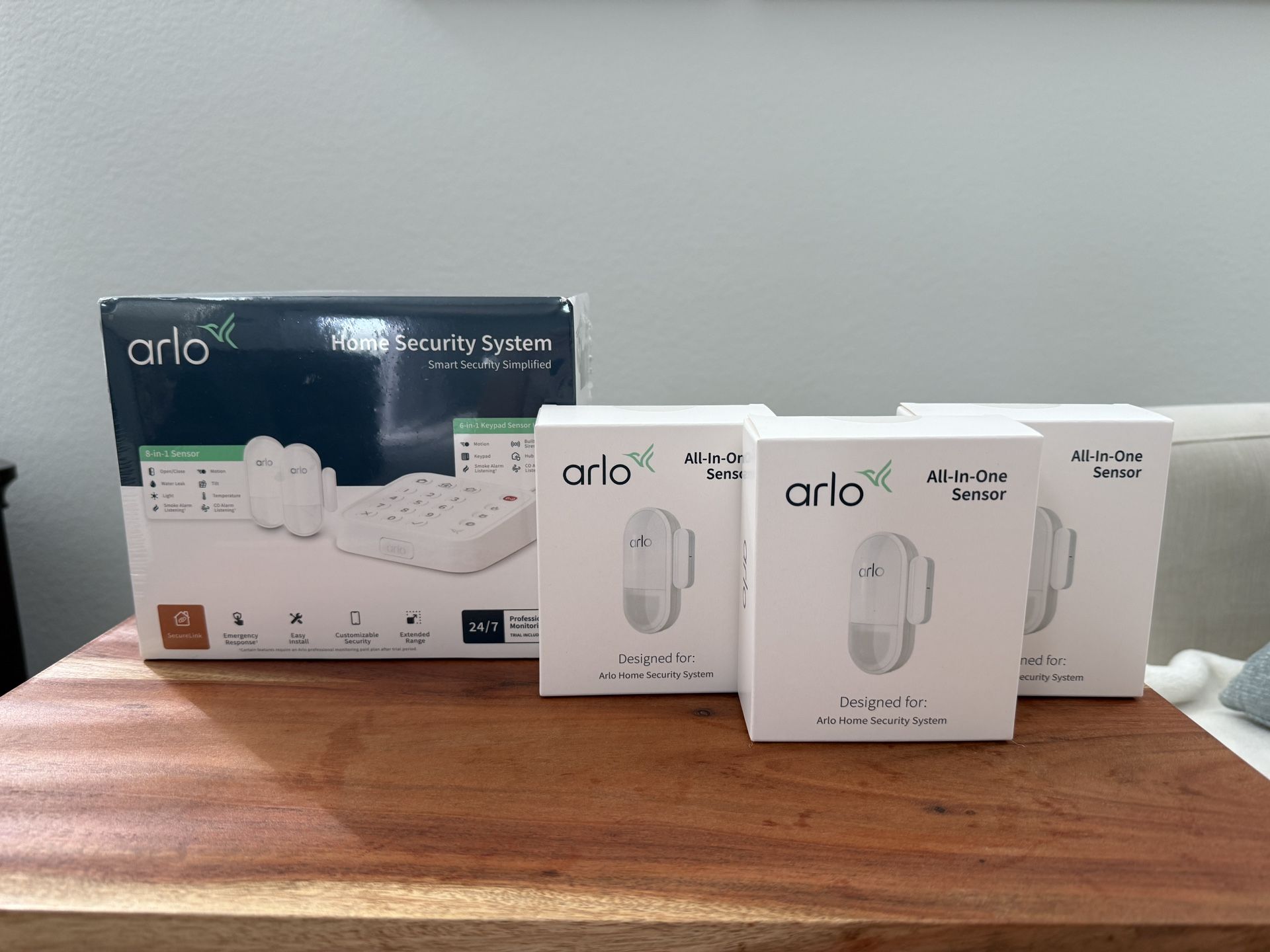 Brand New In Box Arlo Home Security System + 3 Extra Add On Sensors