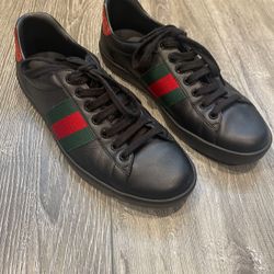Gucci Men’s Black Leather Sneaker Shoes 🖤✔️