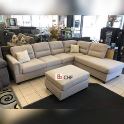 3 Pc Livingroom Sectional set With ottoman