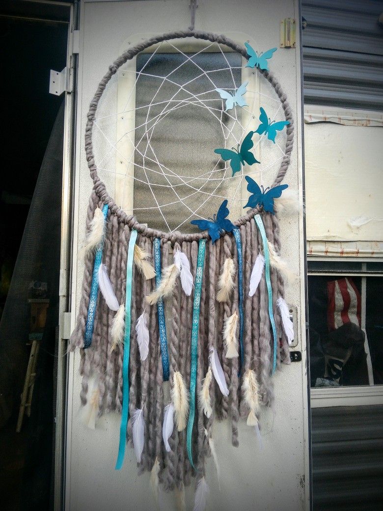 X-Large Blue Butterfly Dreamcatcher