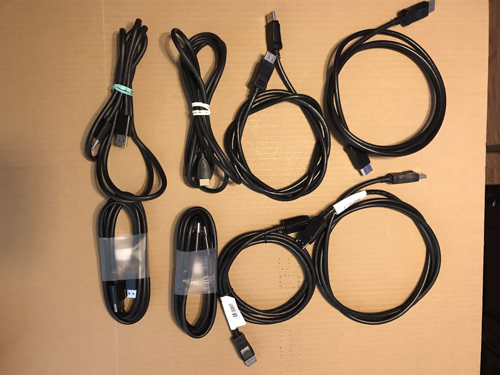 HP Display Port Monitor Cables - Lot of 8