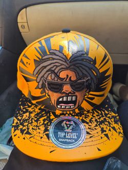 Top Level Snapback Hat Orange Graphic