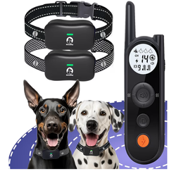 MIMOFPET Wireless Dog Fence for 2 Dogs - Covers up to 856-Acre Electric Fence,6000FT Waterproof Collar with Remote, Rechargeable Pet Containment Syste