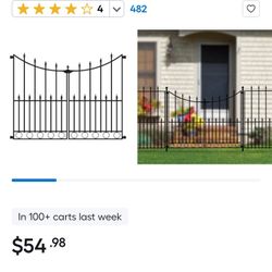 Metal fence gates