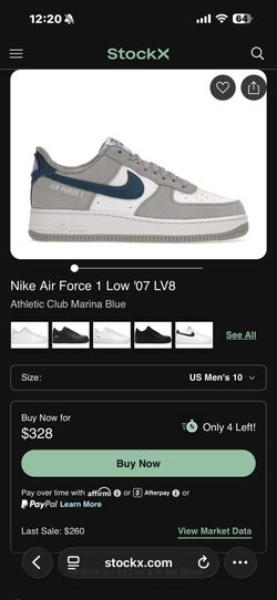 Nike air force 1 '07 lv8 lt smoke grey/marina/white goat