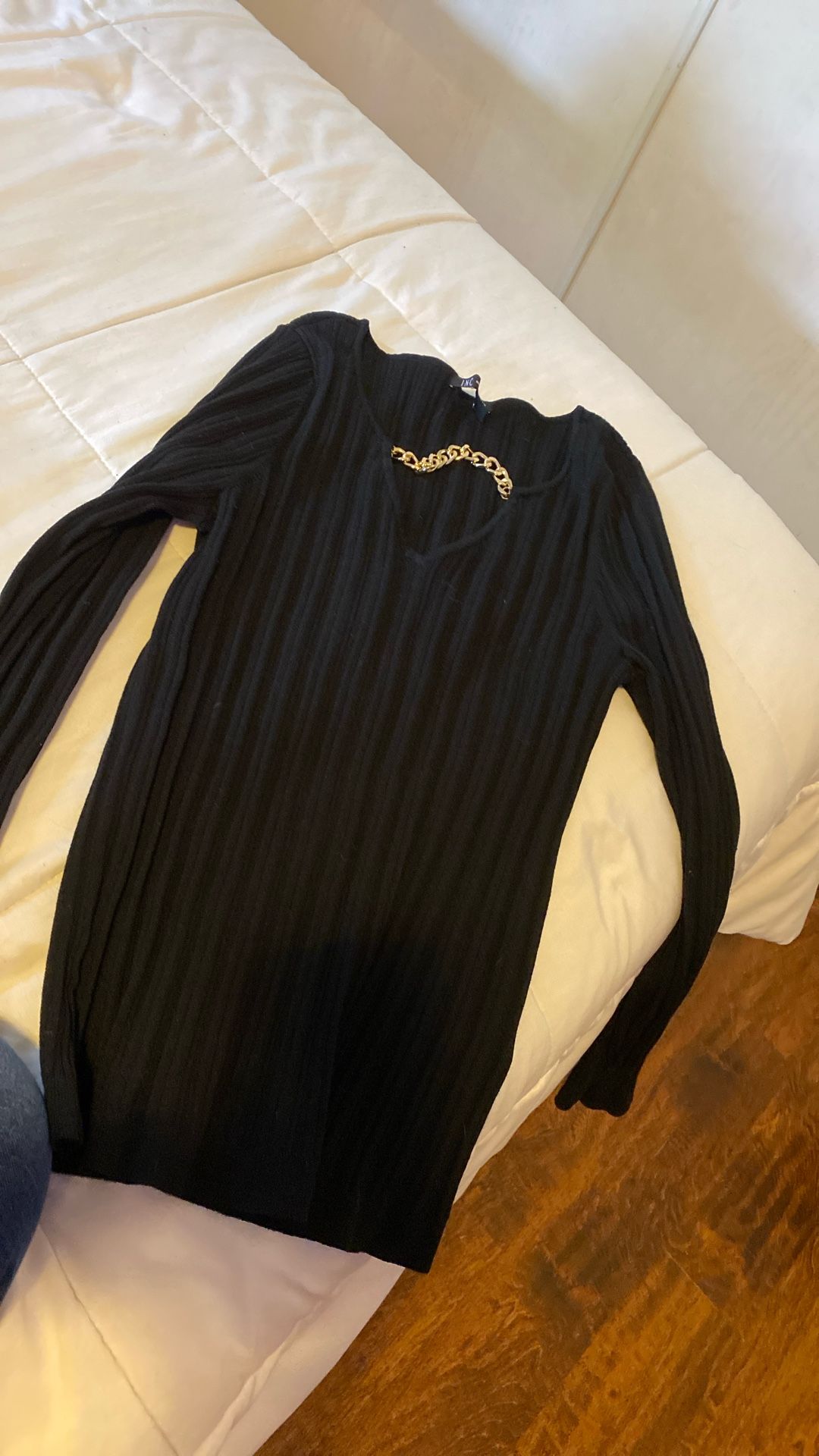 Sweater With Gold Chain, And Sweater Dress