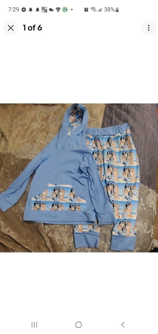 BLUEY HOODIE AND PANT SET 2T