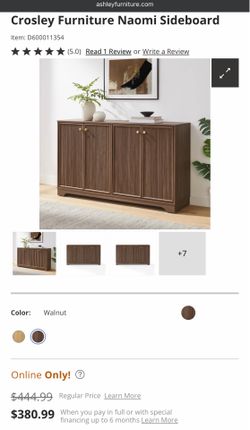 New Crosley Furniture Naomi Sideboard
