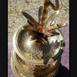 Vintage Hand Made In India In 1940 Solid Brass Serving plates $100 Pickup at Country Club And Grant 