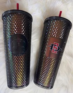 New: Starbucks San Diego State University SDSU Aztecs 24 oz Studded Discontinued Limited Edition Cam