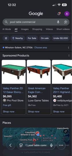 Commercial Pool Table OBO