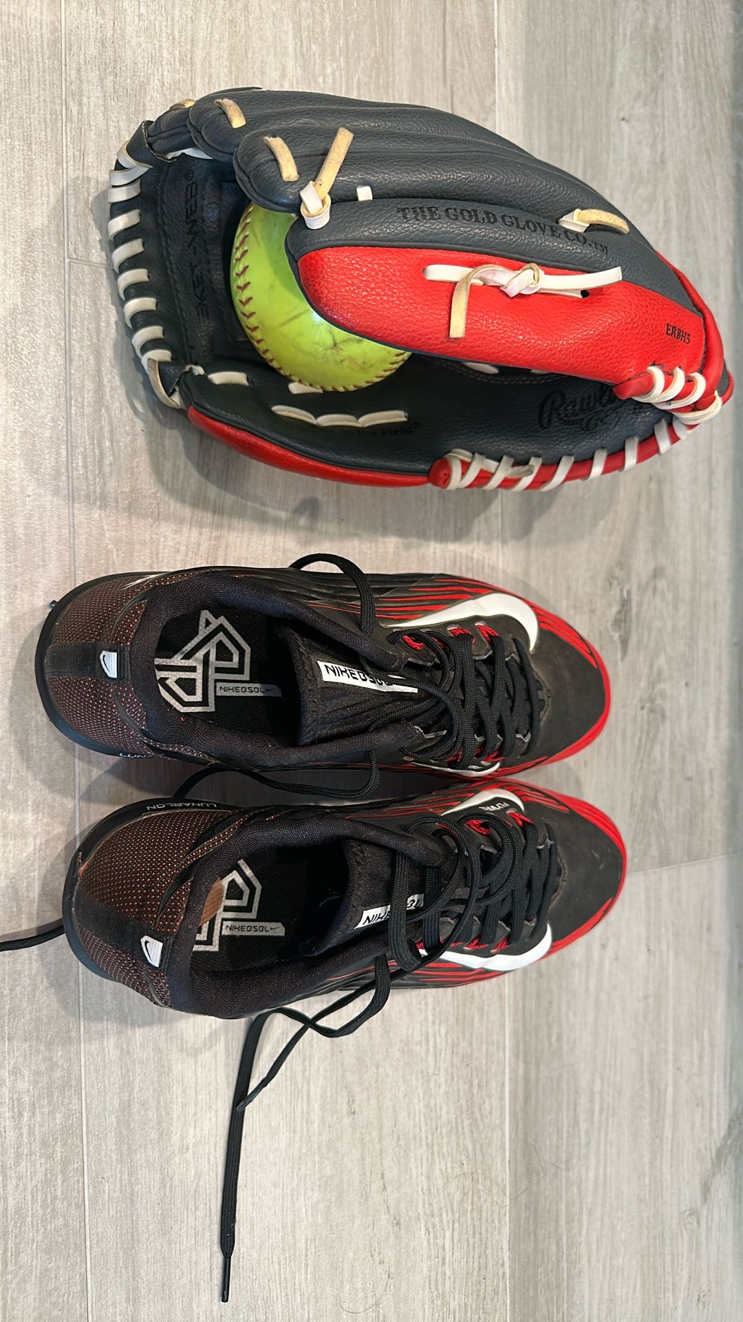 Softball Gloves and Cleats