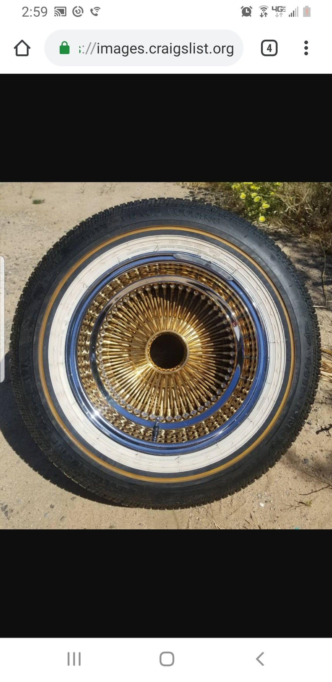 15x7 gold Daytons on vogue's