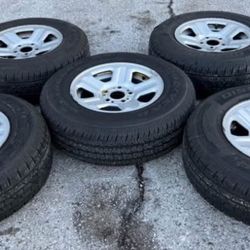 16” Jeep Grand Cherokee Wrangler We Finance Package Rims Wheels Tires Set Of 5 Factory 