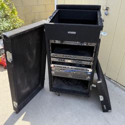 Dj Rack With Equipment 