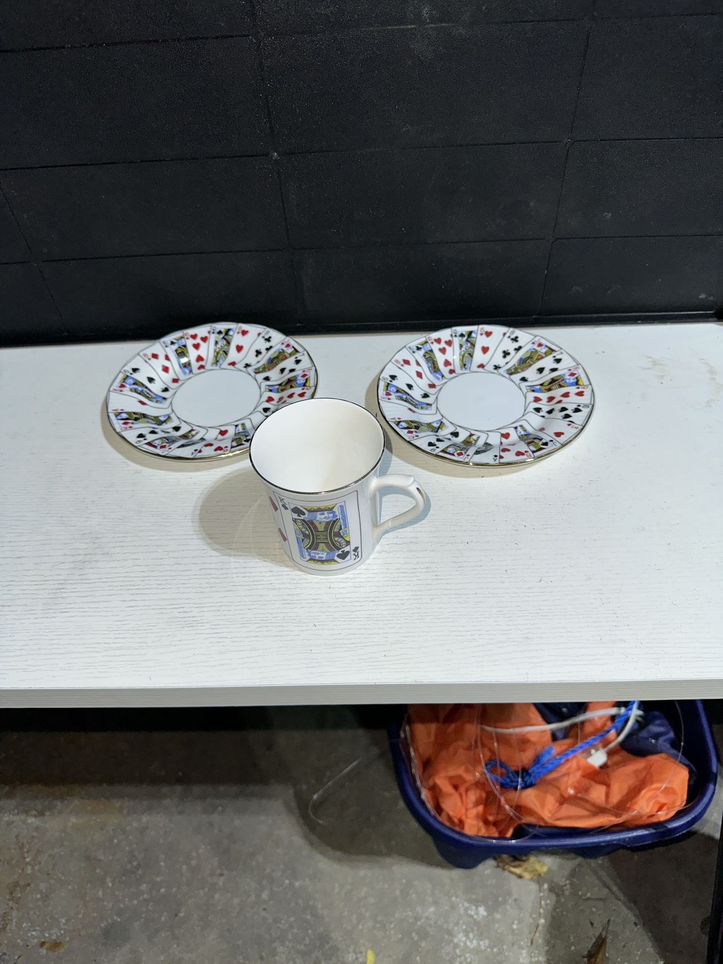 Queen’s China Saucers and Cup