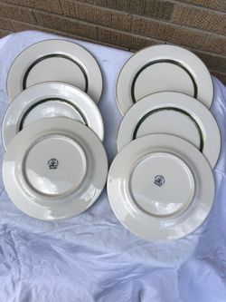 Six vintage homer Laughlin 9” plates
