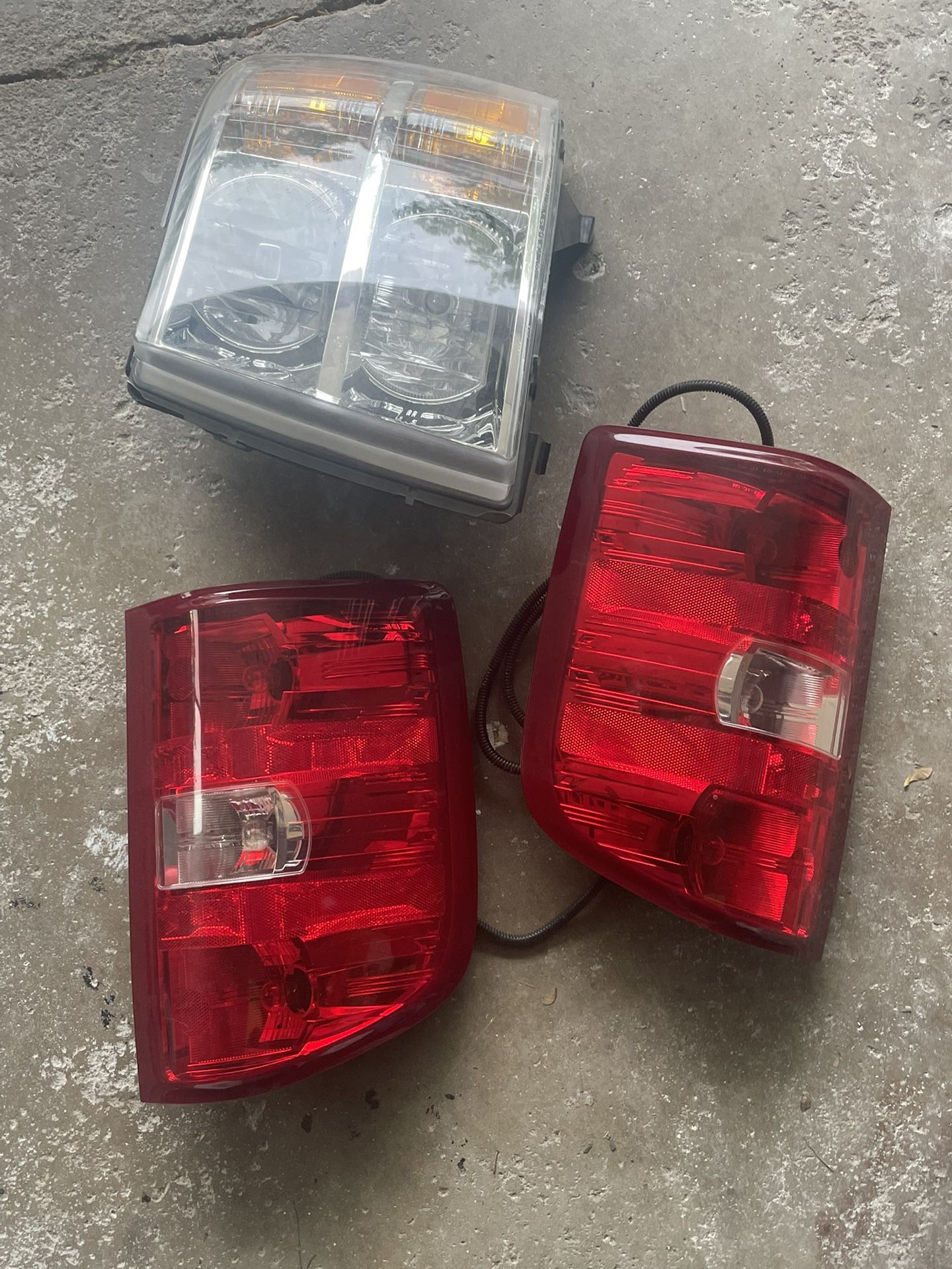 Left side Headlight And Both Tail Lights For Silverado