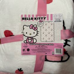 Hello Kitty Strawberry Twin Blanket